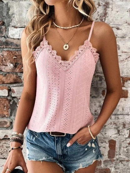 Cheky - New Women's Clothing V-neck Lace Lace Sling Vest