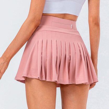 Cheky - High Quality Tennis Skirt With Zipped Pocket Women Pleated Sports Skirt