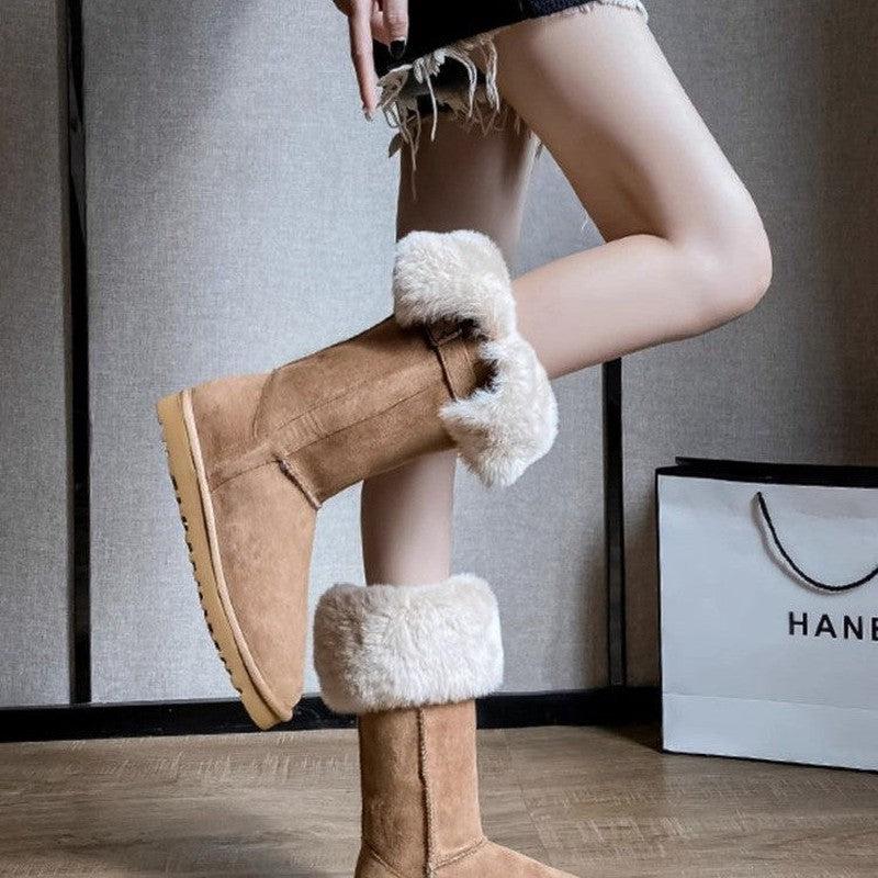 Cheky - High Tube Warm Fur Female Boots