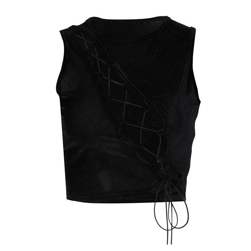 Cheky - Chest Cutout Strap Sexy Vest