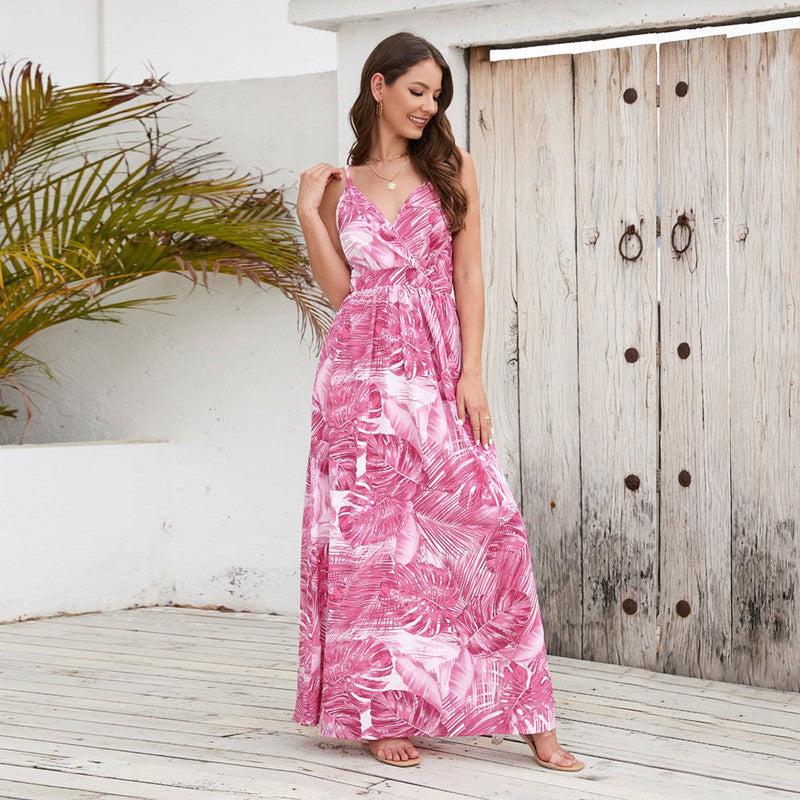 Cheky - Flowers Long Dress Summer Swing Holiday Beach Dress