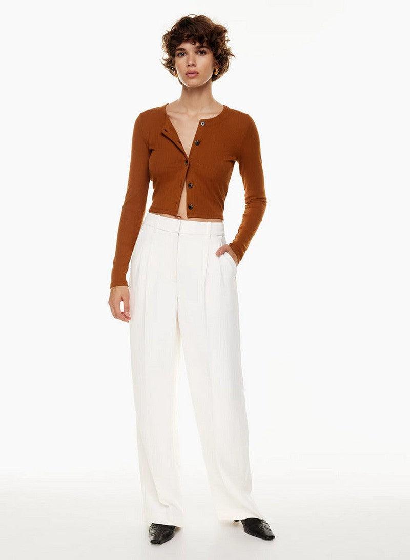 Cheky - High Waist Straight Trousers With Pockets Wide Leg Casual Suit Pants For Women