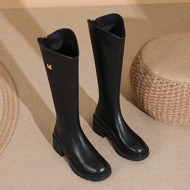 Cheky - Winter Thick Bottom Tall Knight Boots