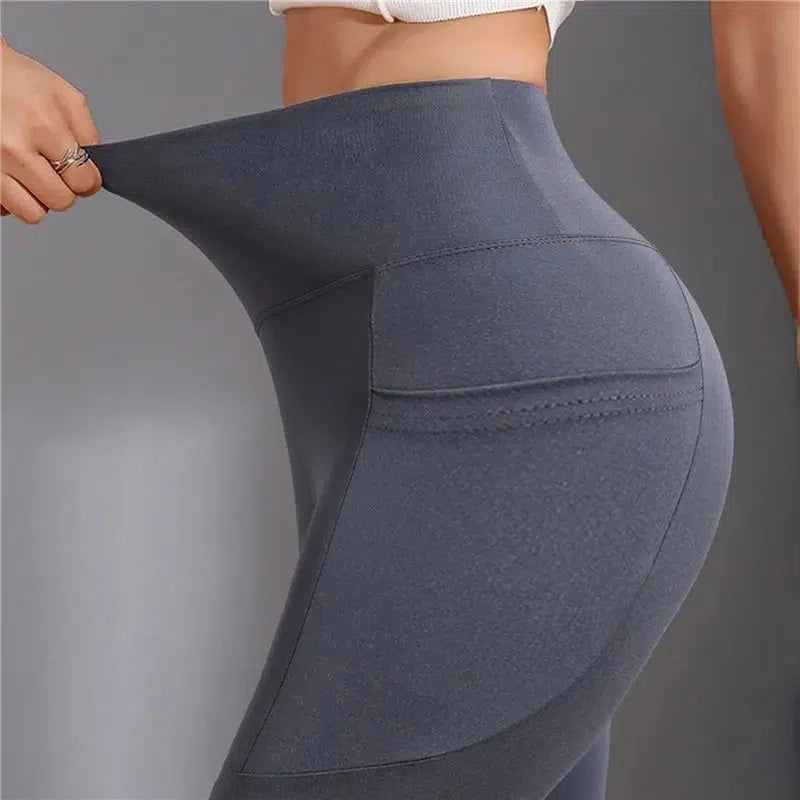 Cheky - Seamless Leggings With Pocket Women Soft Workout Tights Fitness Outfits Yoga Pants High Waist Gym Wear Spandex Leggings