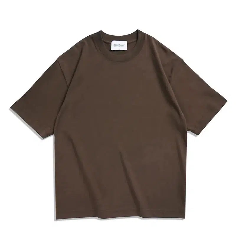 Cheky - WAVLATII Oversized Summer T shirts for Women Men Brown Casual Female Korean Streetwear Tees Unisex Basic Solid Young Cool Tops