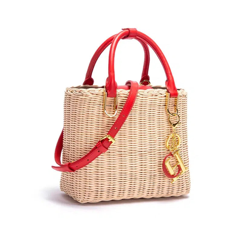 Cheky - Beach Vacation Handbag Women's Woven Handbag Summer New Handwoven Female Bag Leisure Rural Large Capacity Handbag