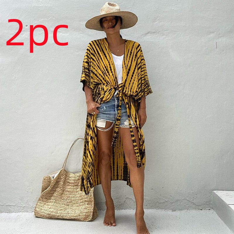 Cheky - Polyester Ladies Sun Protection Resort Beach Dress Cover Up