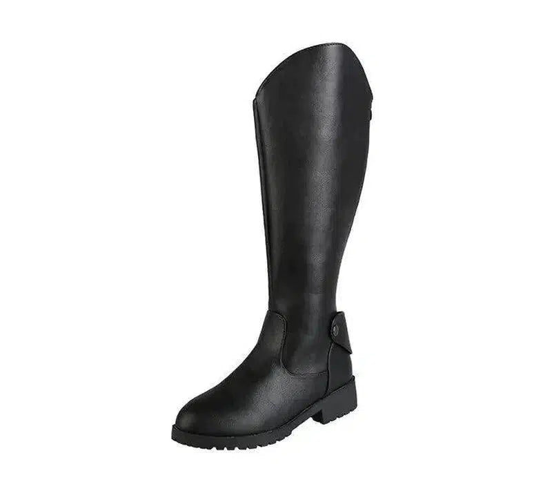 Cheky - But Knee High Thick Heel Fashion Simple Side Zipper Knight Boots Women