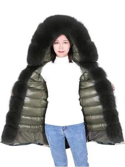 Cheky - Coat Fur With Detachable Inner Liner Placket