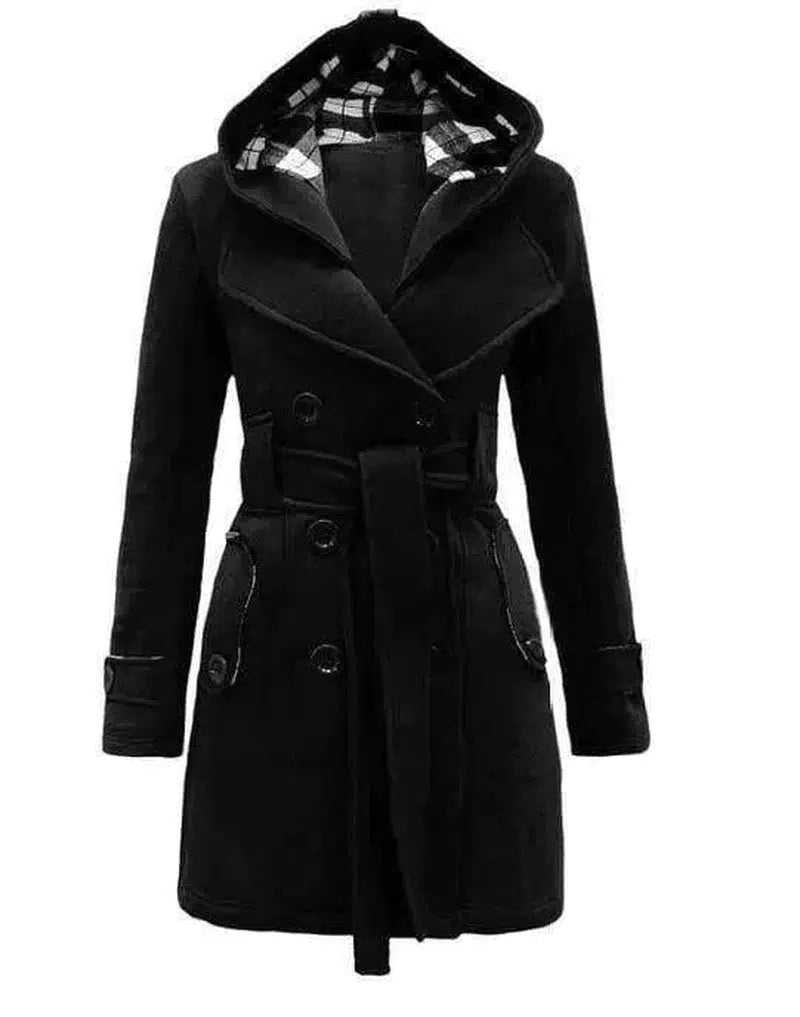 Cheky - Double-breasted mid-length coat