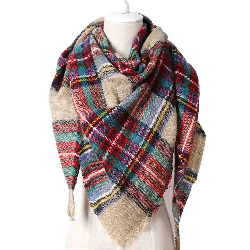 Cheky - European And American Triangle Cashmere Women's Winter Scarf Shawl