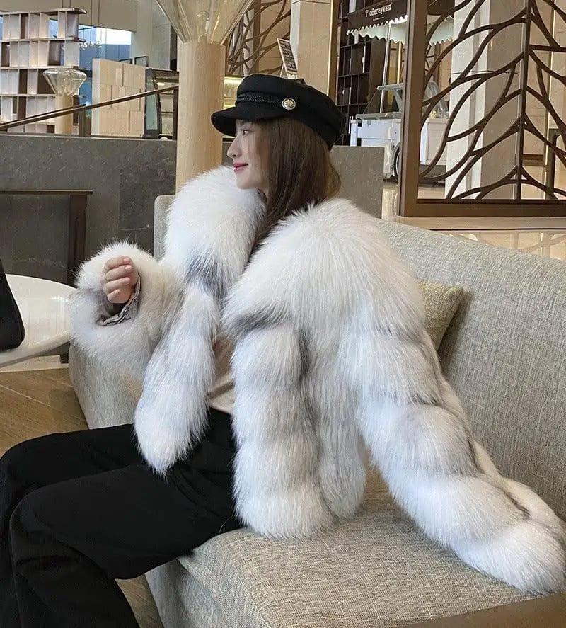 Cheky - High End Marble Fox Fur Coat