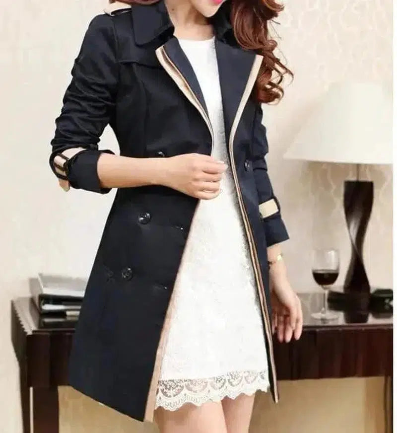 Cheky - Ladies Autumn Trench Coat For Women Winter Long Coats