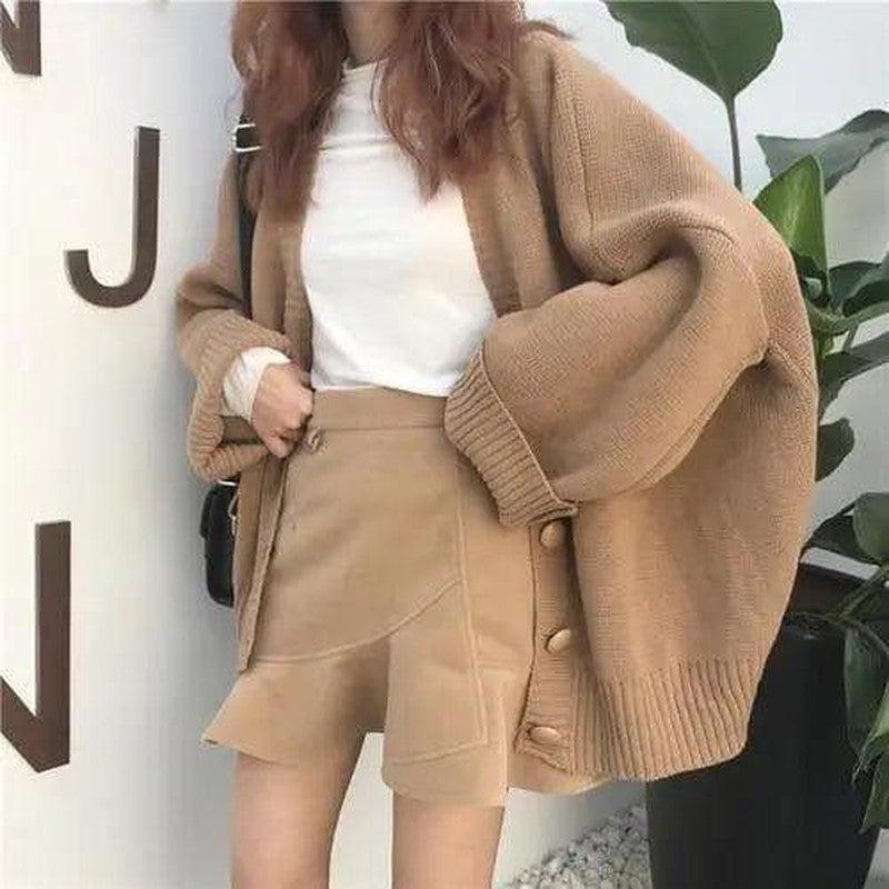 Cheky - Loose knitted sweater coat