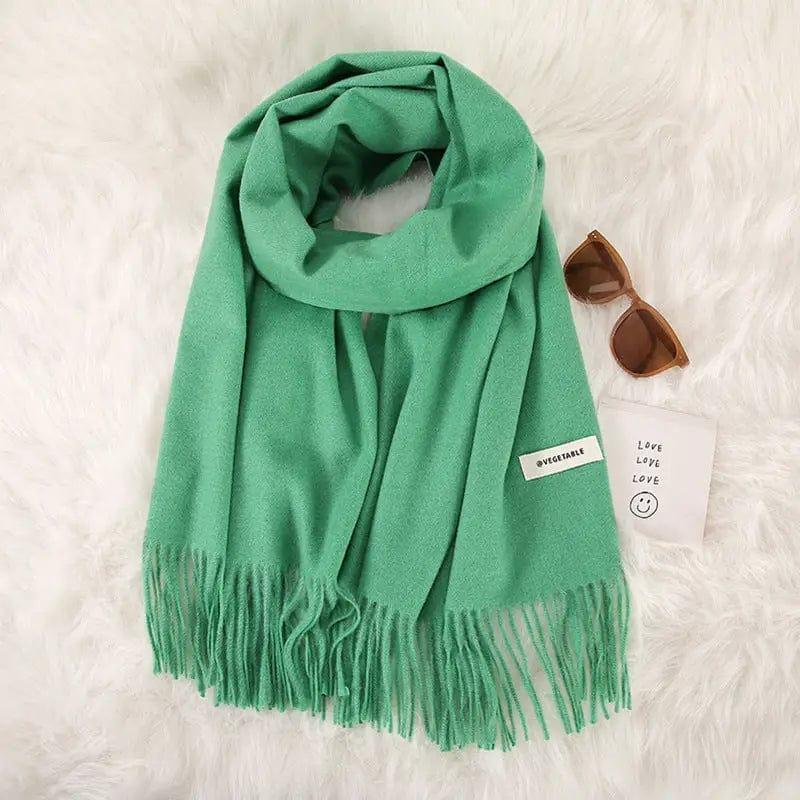 Cheky - Women's Fashionable All-match Cashmere Tassel Double-sided Scarf